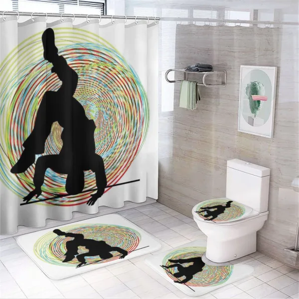Teenage Dance Head Spin on a shower curtain