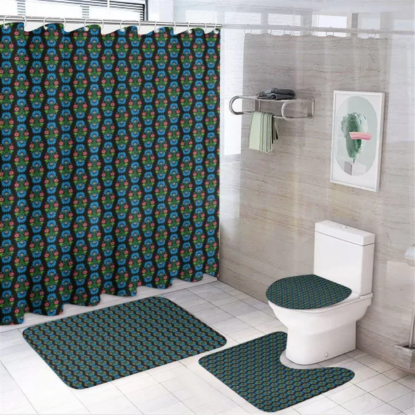 Traditional Polish Flower on a shower curtain