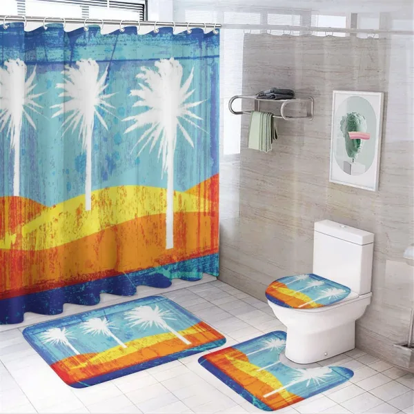 Tropic Beach Palms on a shower curtain