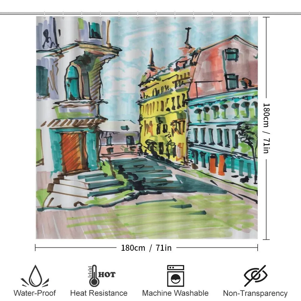 Watercolor Sketch City — Detail 2