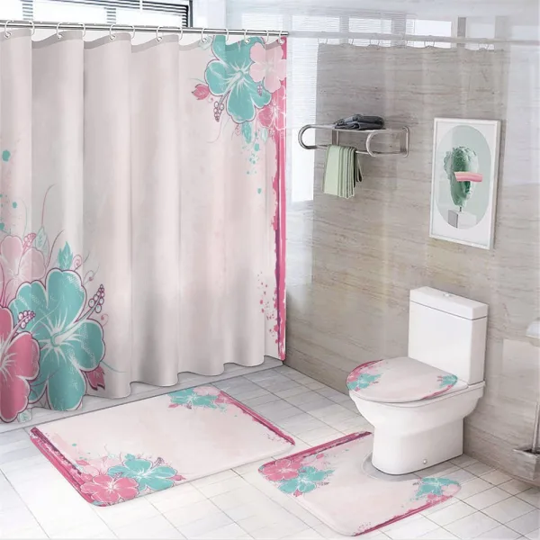 Bouquet of Hibiscus Art on a shower curtain