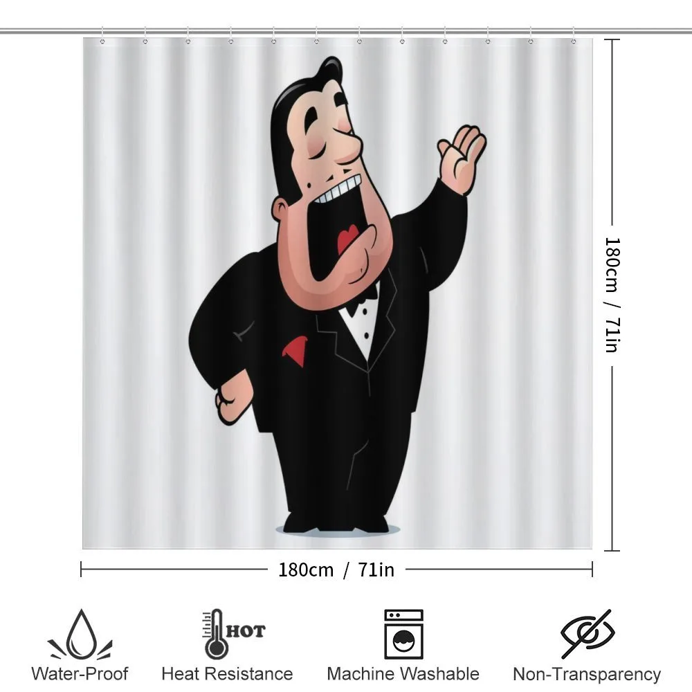 Cartoon Singer Man in Smokin — Detail 2