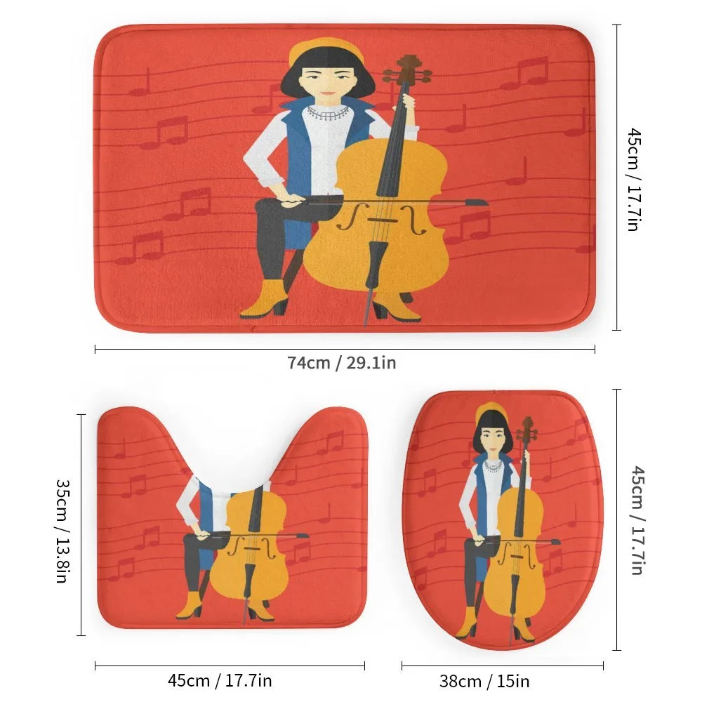 Cartoon Woman Playing Music — Detail 1