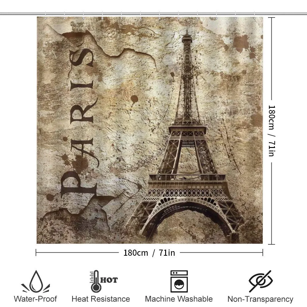 Eiffel Tower on Grunge Wall — Detail 2