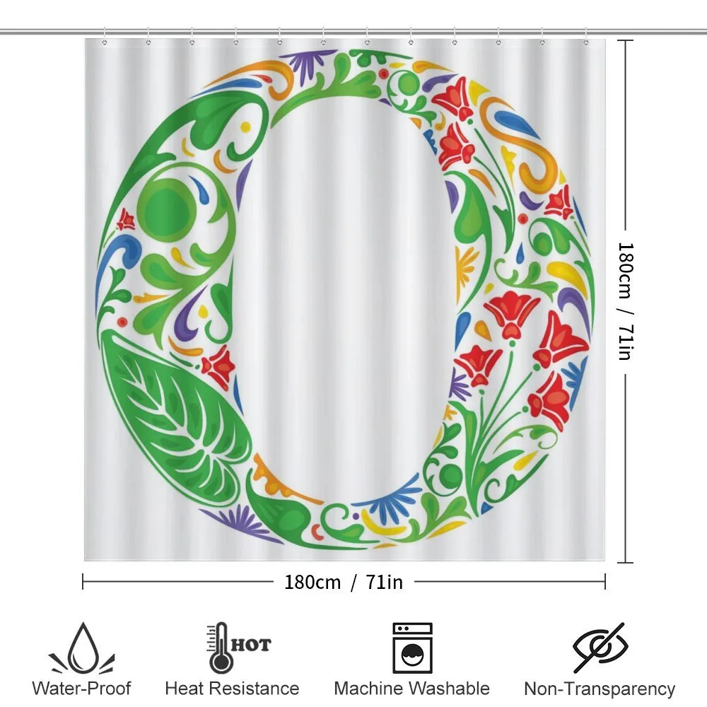 Floral Font Colorful O — Detail 2