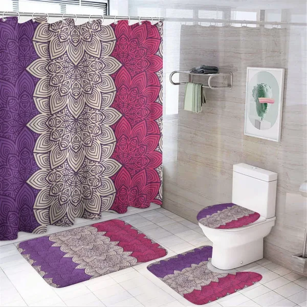 Flourish Ethnic Artsy Repetition on a shower curtain
