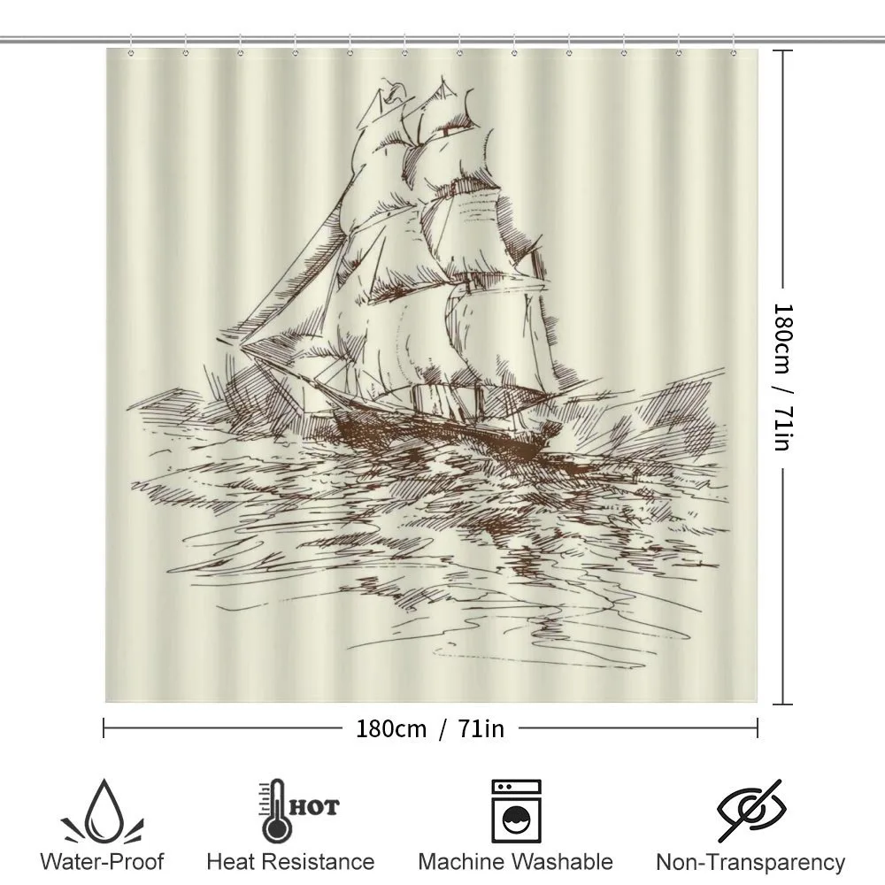 Hand Drawn Ship — Detail 2