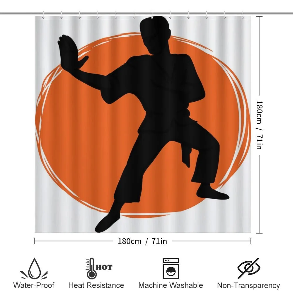 Karate Pose Man in Uniforms — Detail 2