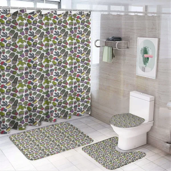 Latin American Pots on a shower curtain