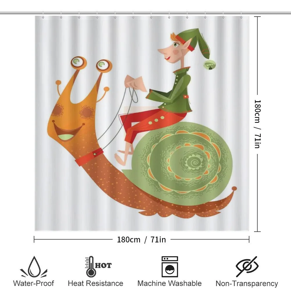 Little Elf Riding a Snail — Detail 2