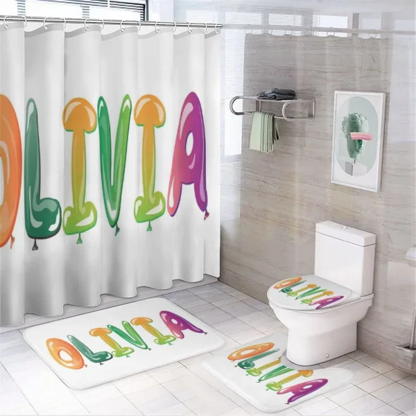 Medieval Girl Name Party on a shower curtain