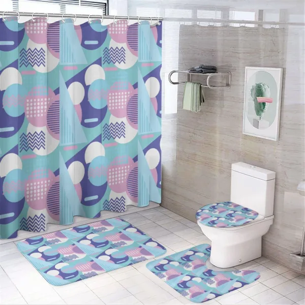 Memphis Style 80's Art on a shower curtain