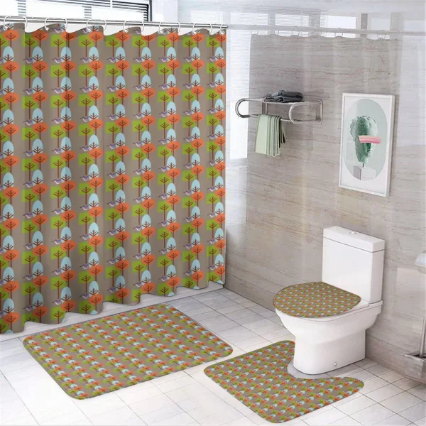 Modern Nature Art on a shower curtain