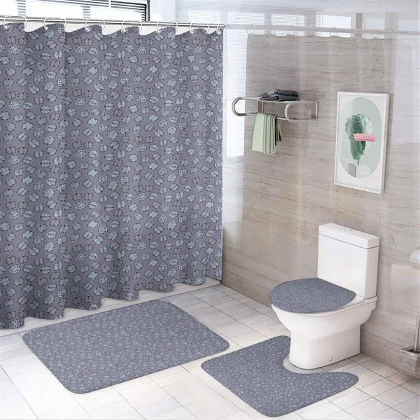 Ornamental Floral Art on a shower curtain