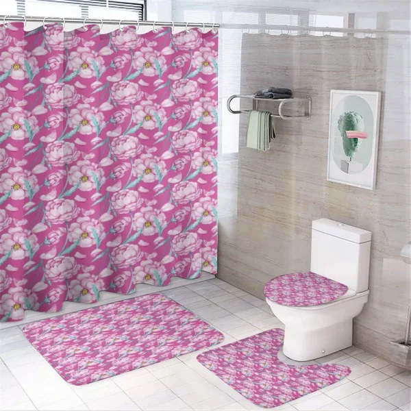 Peony Romantic Flower on a shower curtain