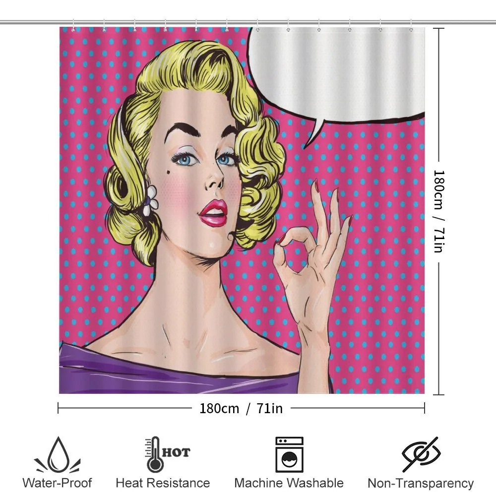 Pop Art Woman OK Sign — Detail 2