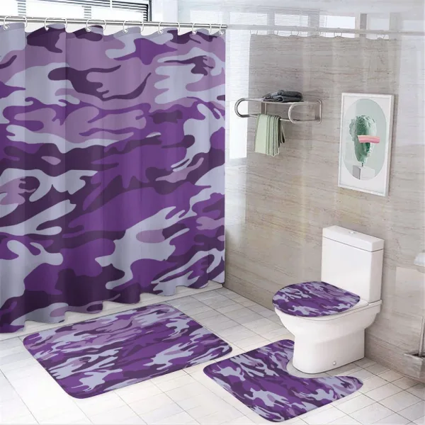 Purple Toned Waves on a shower curtain