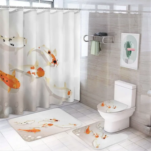 Traditional Spotted Koi Fish on a shower curtain