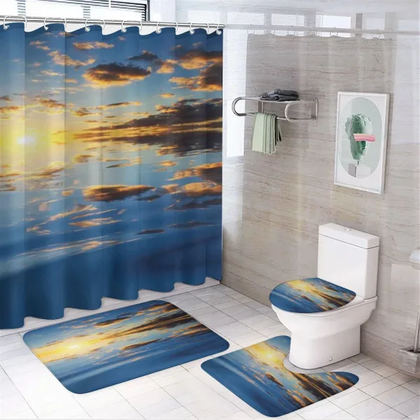 Tropical Vivid Scenery on a shower curtain