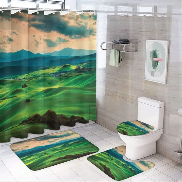 Tuscany Rolling Hills on a shower curtain