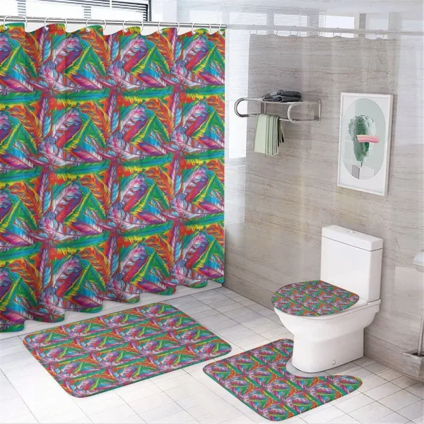Vibrant Exotic Fauna on a shower curtain