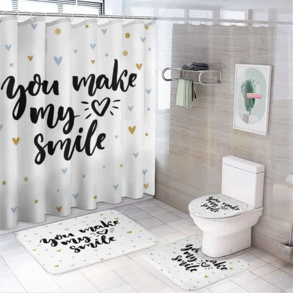 You Make My Heart Smile on a shower curtain