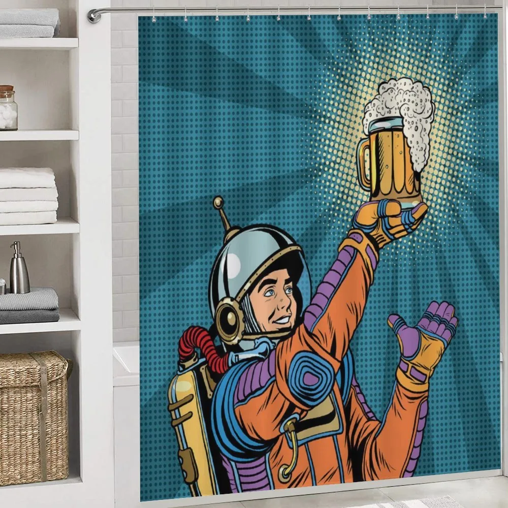 Astronaut Holds Beer — Detail 4