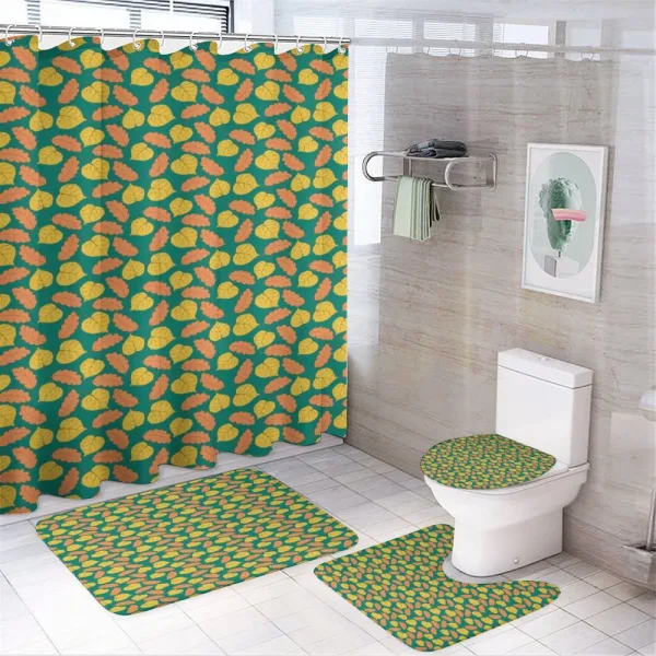 Autumn Season Cartoon on a shower curtain