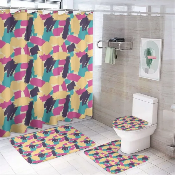 Bold Grunge Brushstrokes on a shower curtain