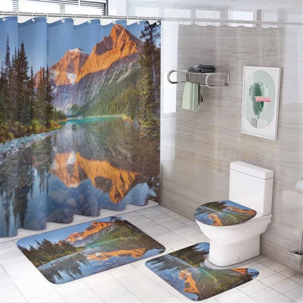 Canadian Mountains on a shower curtain