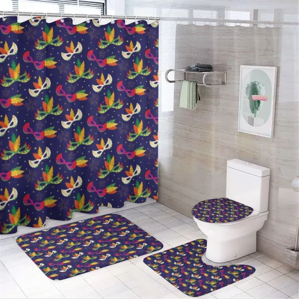 Carnival Masks on a shower curtain