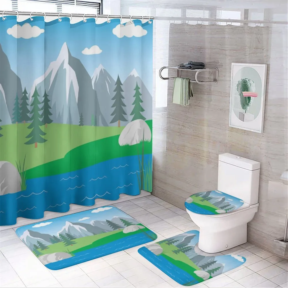 Cartoon Spring Scene — Your design