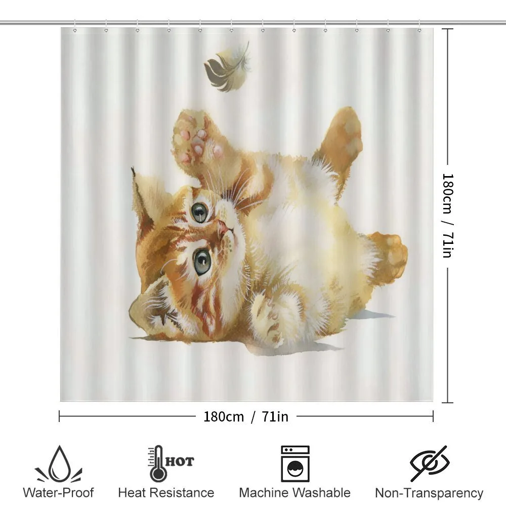 Cat Playing with Feather — Detail 2