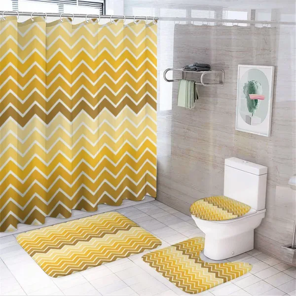 Chevron Zigzag Ombre on a shower curtain