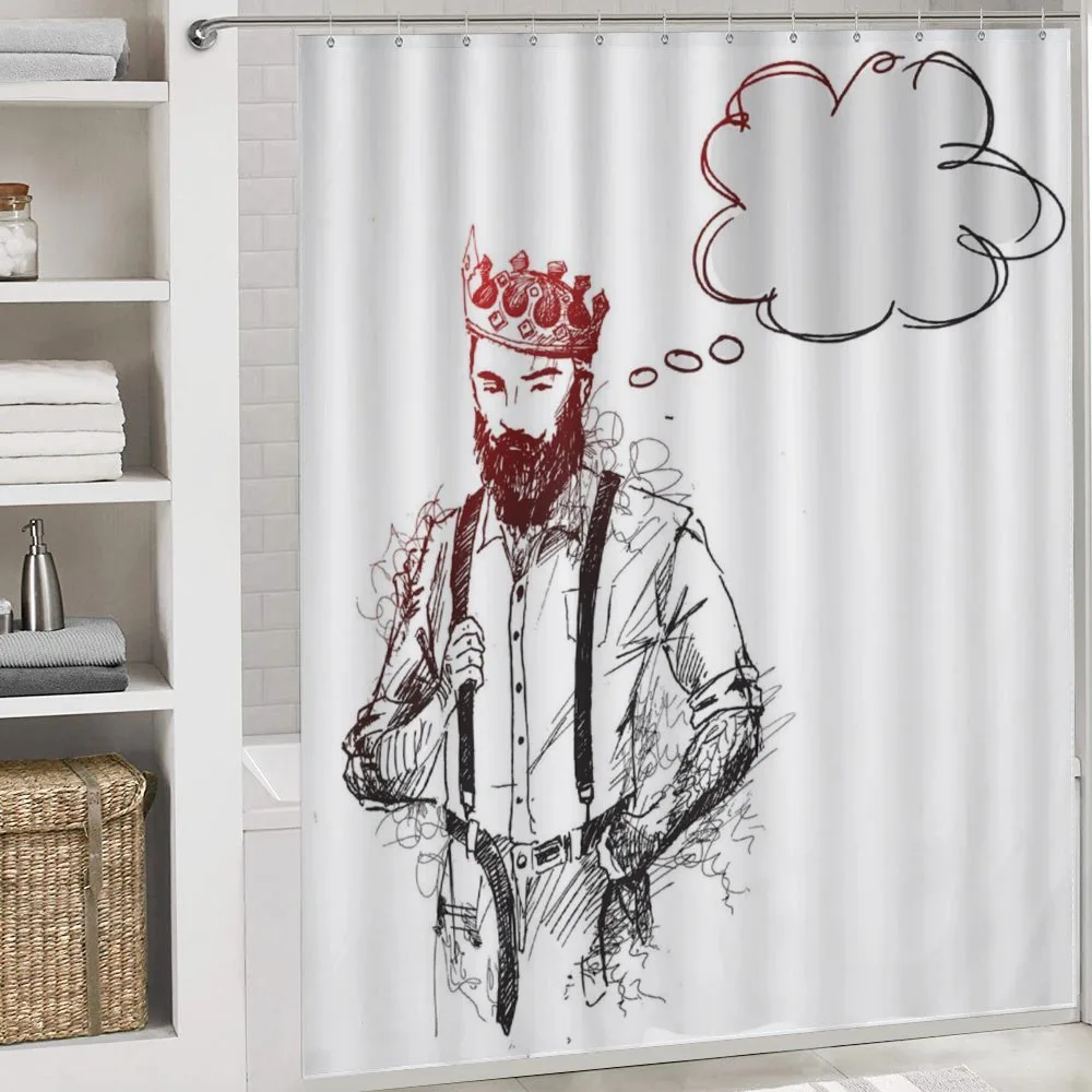 Cool Hipster King Sketch — Detail 4
