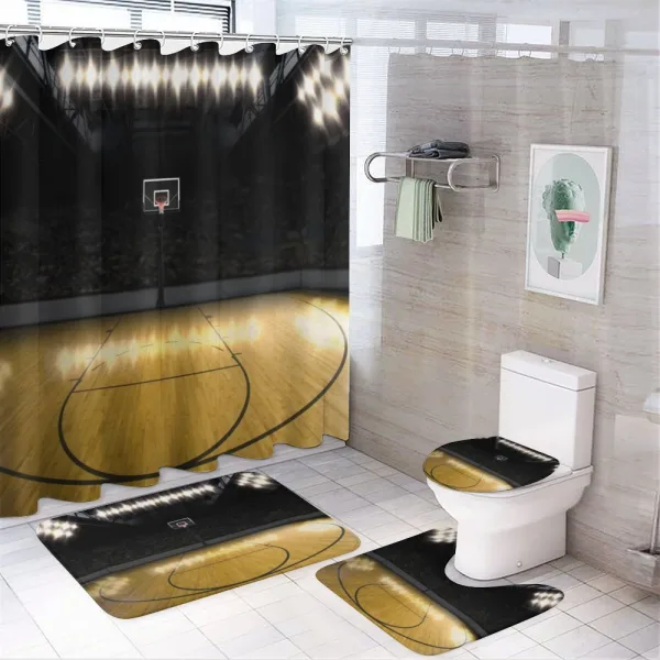 Empty League Arena on a shower curtain