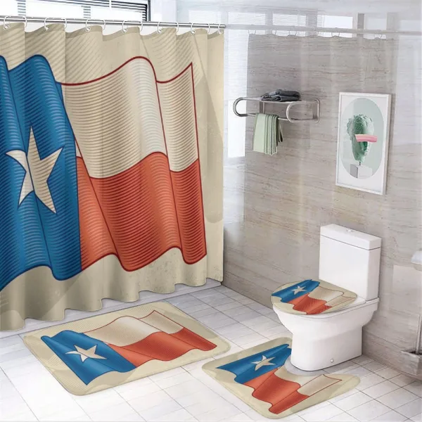 Flapping Flag Motif on a shower curtain