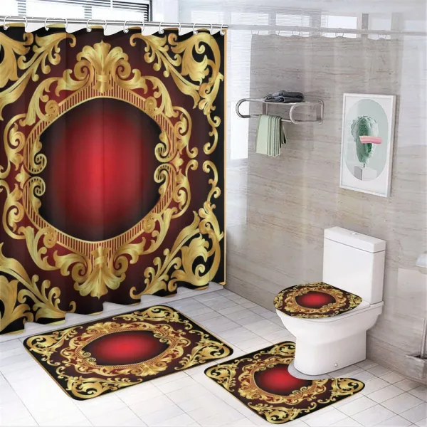 Frame Baroque on a shower curtain