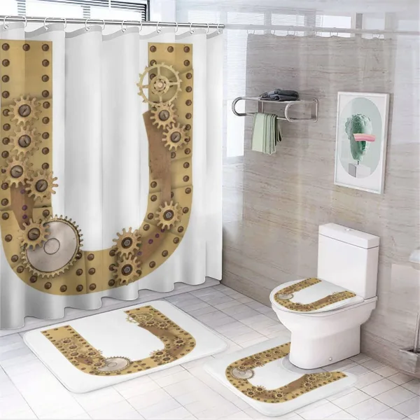 Mechanism Structure U on a shower curtain