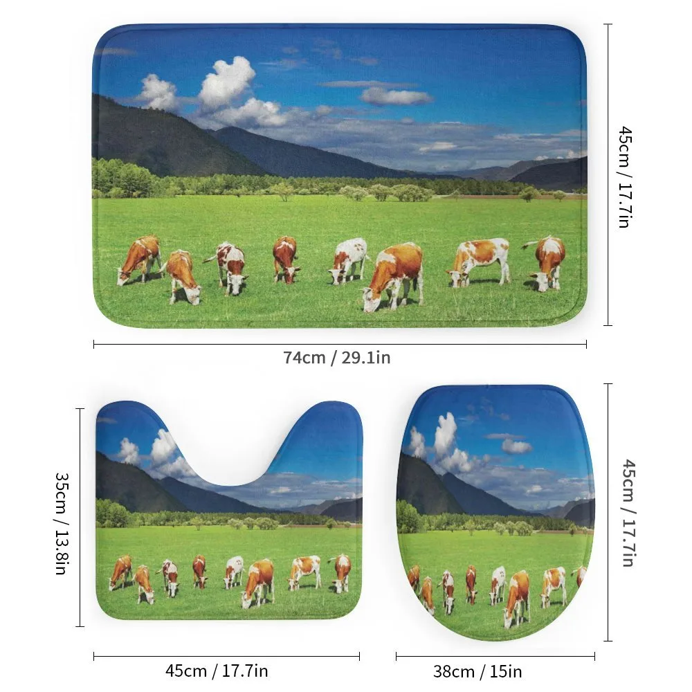Mountains Grazing Cows — Detail 1