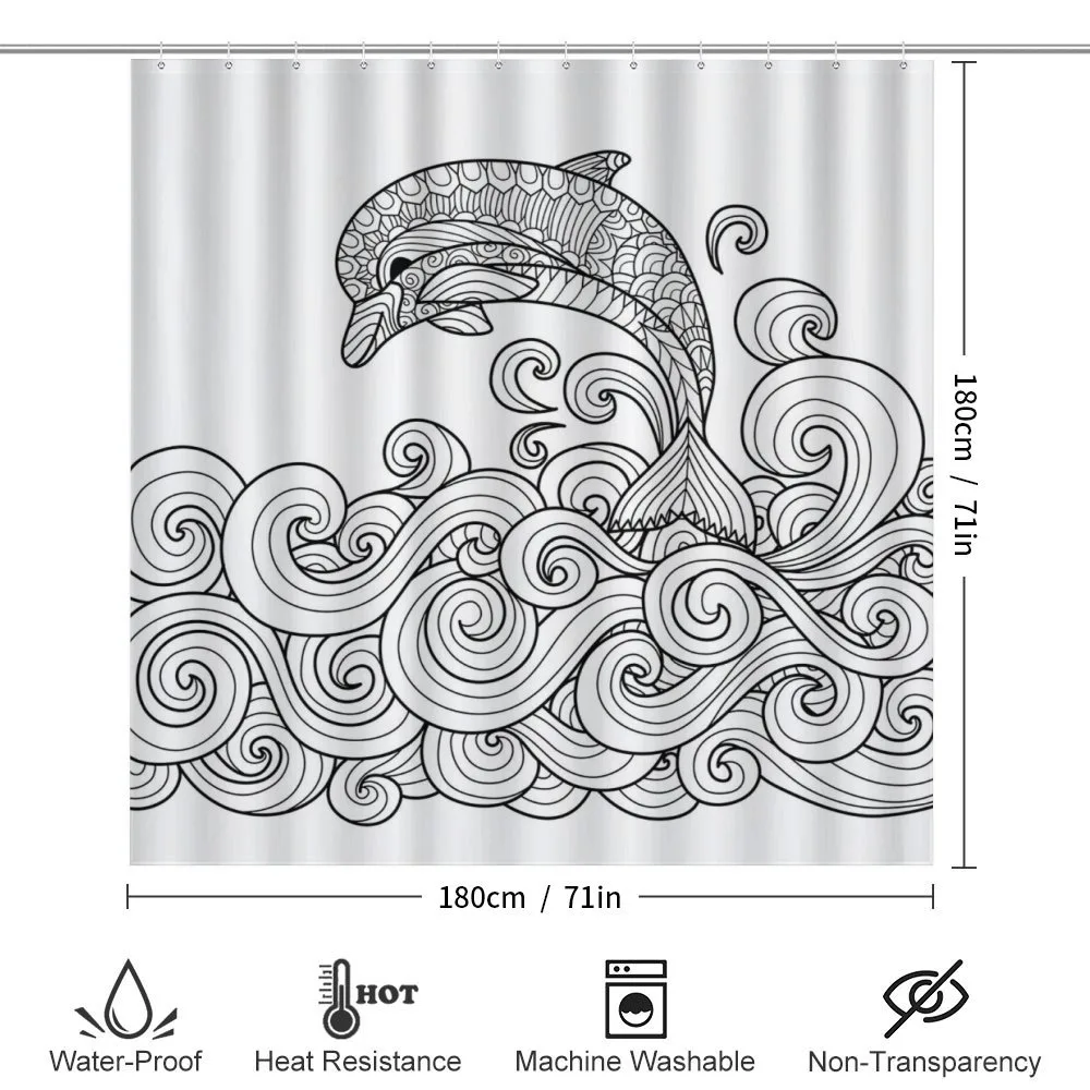 Nautical Zentangle Wave — Detail 2