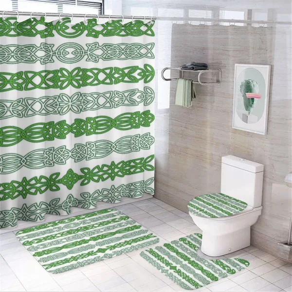 Occult Inspired Motifs on a shower curtain