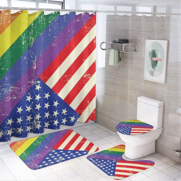 Old Glory LGBT on a shower curtain