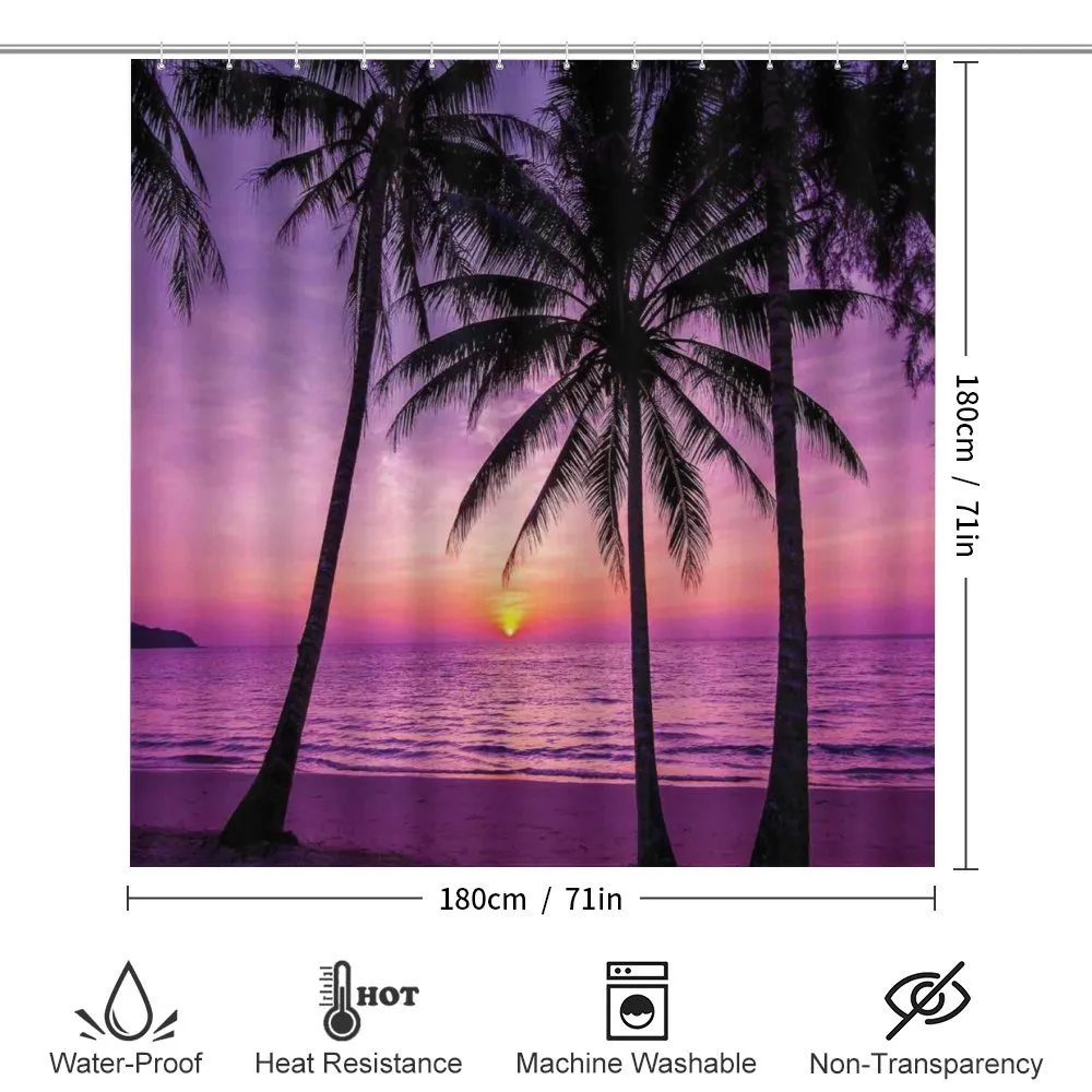 Palms Silhouette Purple — Detail 2