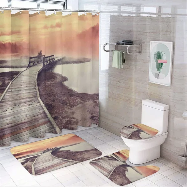 Pathway Deck Park on a shower curtain