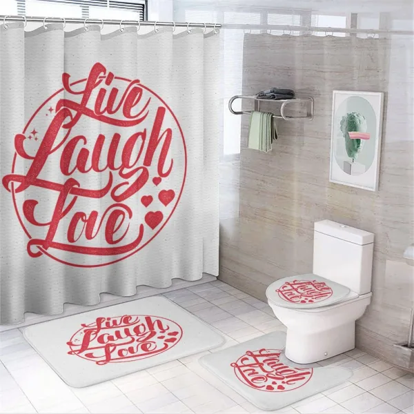Retro Stamp on a shower curtain