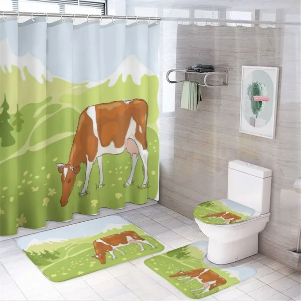 Alpine Meadow Nature on a shower curtain