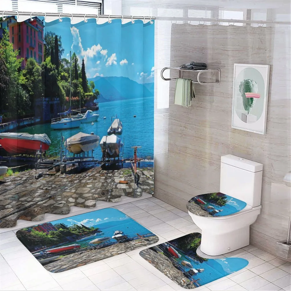 Boats European Sea Town — Your design