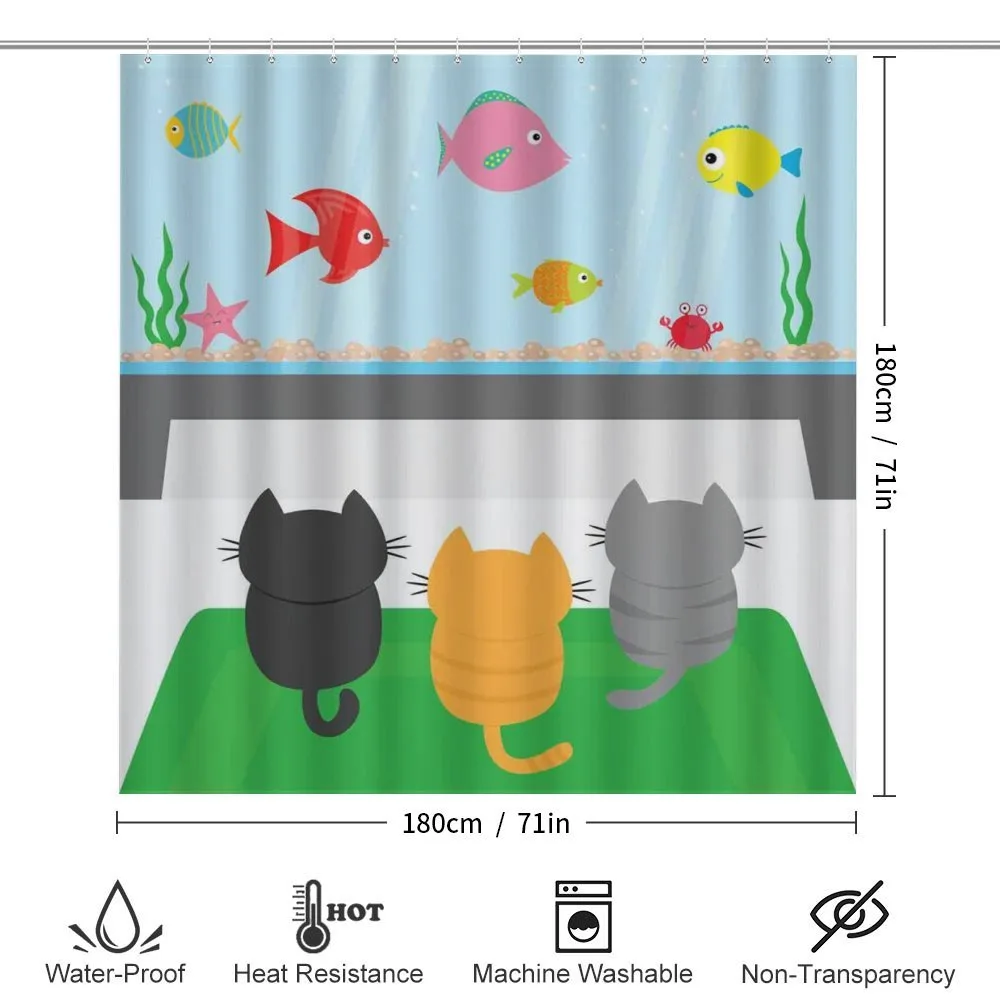 Cats Looking at Fishtank — Detail 2