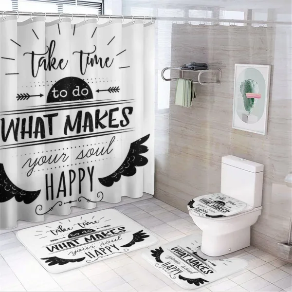 Do What Makes You Happy on a shower curtain
